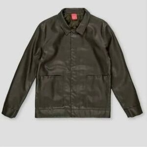 Ring of Fire men’s olive green Amos PU jacket size small NWT